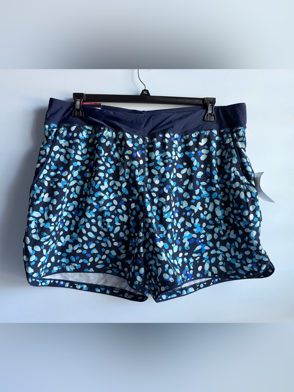Lands' End Women's Blue Swim Board Short with Built in Bottoms Size XL